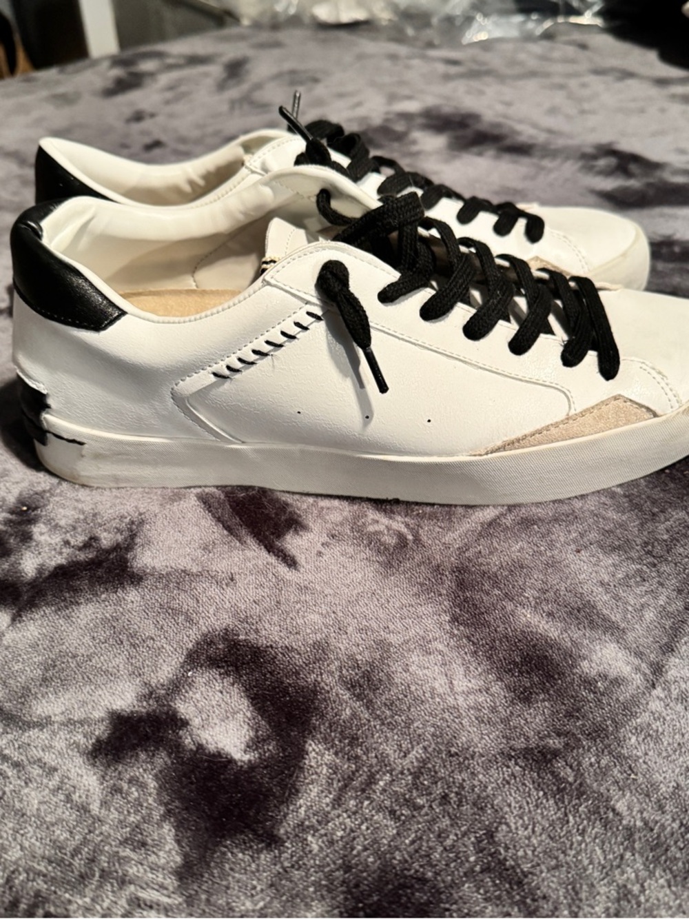 ShuShop - Ruby Sneaker with Hot Pink Soles - White, Black, Hot Pink - 10